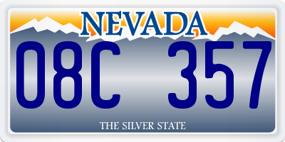 NV license plate 08C357