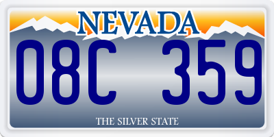 NV license plate 08C359