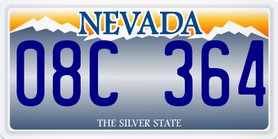 NV license plate 08C364