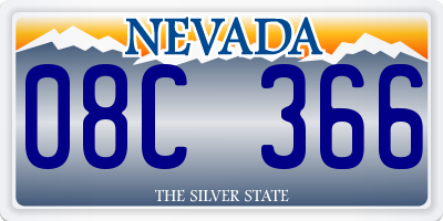 NV license plate 08C366