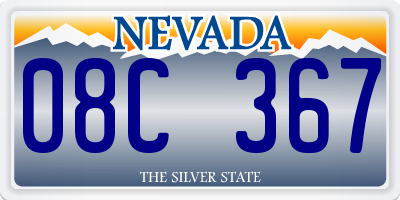 NV license plate 08C367