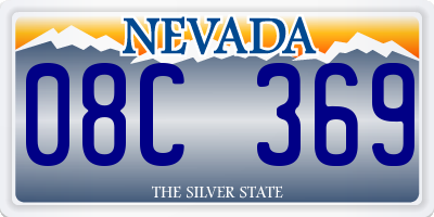 NV license plate 08C369