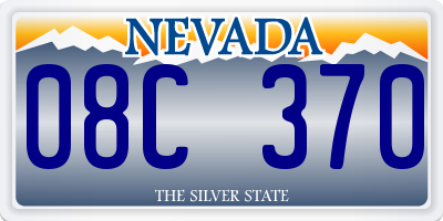 NV license plate 08C370