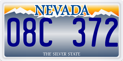 NV license plate 08C372