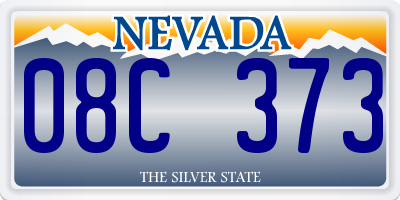 NV license plate 08C373