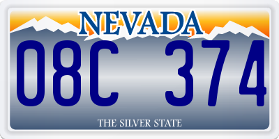 NV license plate 08C374
