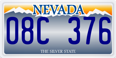 NV license plate 08C376