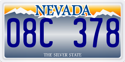 NV license plate 08C378