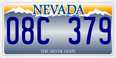 NV license plate 08C379