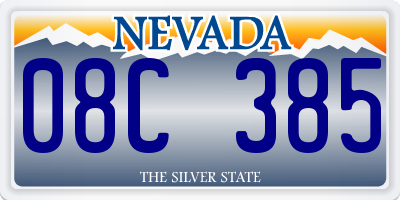 NV license plate 08C385