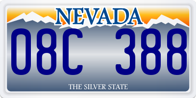 NV license plate 08C388