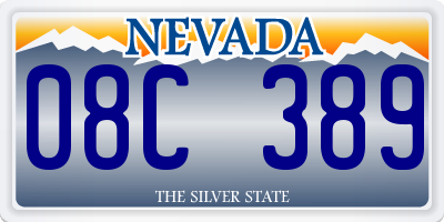 NV license plate 08C389