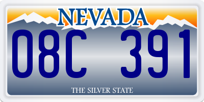 NV license plate 08C391