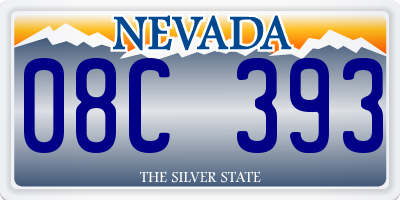 NV license plate 08C393