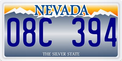 NV license plate 08C394