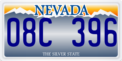 NV license plate 08C396