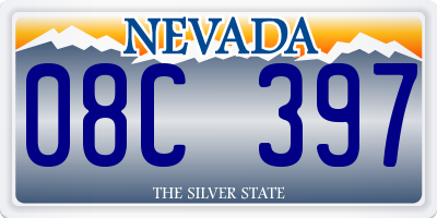 NV license plate 08C397