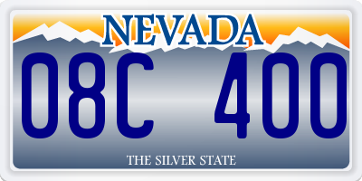 NV license plate 08C400