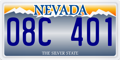 NV license plate 08C401