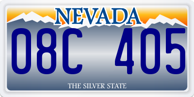 NV license plate 08C405