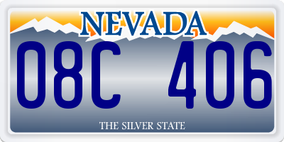 NV license plate 08C406