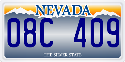 NV license plate 08C409