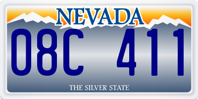 NV license plate 08C411