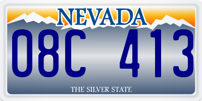 NV license plate 08C413