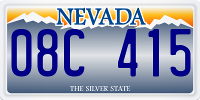 NV license plate 08C415