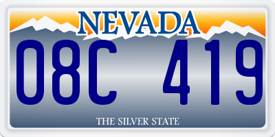 NV license plate 08C419