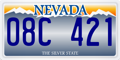 NV license plate 08C421