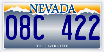 NV license plate 08C422