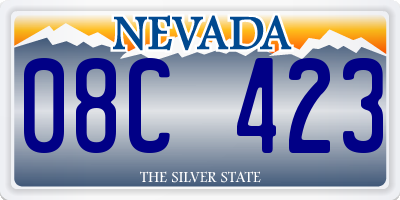 NV license plate 08C423