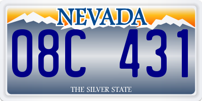 NV license plate 08C431