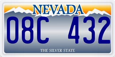 NV license plate 08C432