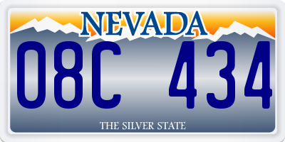 NV license plate 08C434