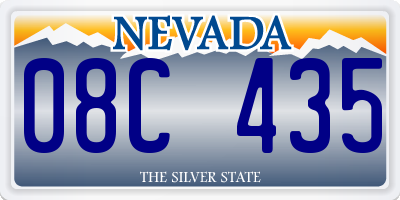 NV license plate 08C435