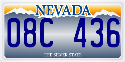 NV license plate 08C436