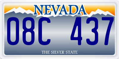NV license plate 08C437
