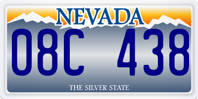 NV license plate 08C438