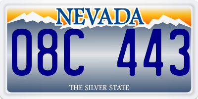 NV license plate 08C443