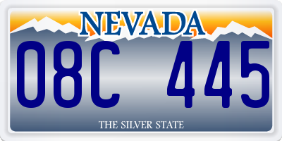 NV license plate 08C445