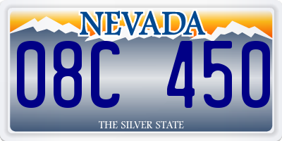 NV license plate 08C450