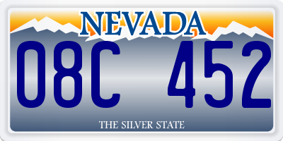 NV license plate 08C452