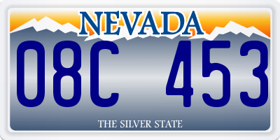 NV license plate 08C453