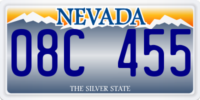 NV license plate 08C455