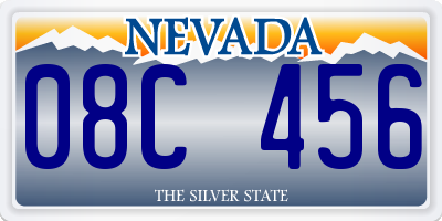 NV license plate 08C456