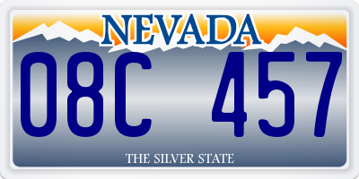 NV license plate 08C457