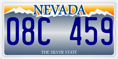 NV license plate 08C459