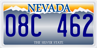 NV license plate 08C462